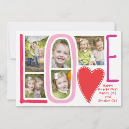 バレンタインデーのラブフォトコラージュカード シーズンカード