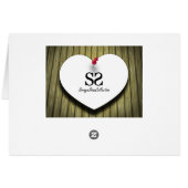 バレンタインデーのラブメッセージハート (裏面横)