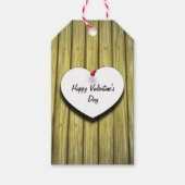 バレンタインデーのラブメッセージハート ギフトタグ (正面)