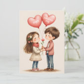 バレンタインデーのラブラブカップル シーズンカード (スタンド正面)