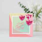 バレンタインデーのラブリーでエレガントなグリーティング シーズンカード (スタンド正面)