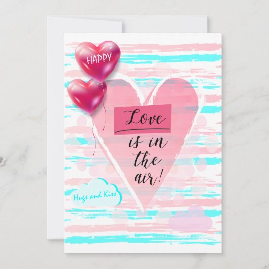 バレンタインデーのラブリーでエレガントなグリーティング シーズンカード (正面)