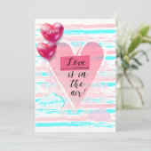 バレンタインデーのラブリーでエレガントなグリーティング シーズンカード (スタンド正面)