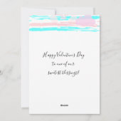 バレンタインデーのラブリーでエレガントなグリーティング シーズンカード (裏面)