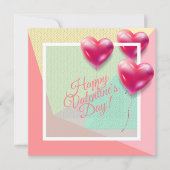 バレンタインデーのラブリーなエレガントなグリーティング シーズンカード (正面)