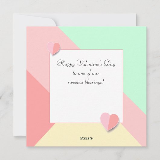 バレンタインデーのラブリーなエレガントなグリーティング シーズンカード (裏面)