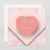 バレンタインデーのラブリーなエレガントなグリーティング シーズンカード (正面/裏面)