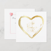 バレンタインデーのラブリーなエレガントなグリーティング シーズンカード (正面/裏面)