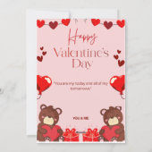 バレンタインデーのラブリーなグリーティングカード シーズンカード (裏面)