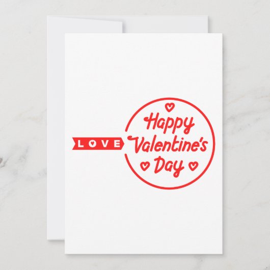 バレンタインデーのラブ招待状 招待状 (正面)