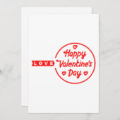 バレンタインデーのラブ招待状 招待状 (正面/裏面)