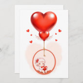 バレンタインデーのラブ＆ハーツコレクション ❤️ シーズンカード (正面/裏面)