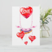 バレンタインデーのラブ＆ハーツコレクション ❤️ シーズンカード (スタンド正面)