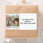 バレンタインデーのラベルハートペンギンハート ラベル (インサイチュ)