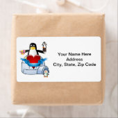 バレンタインデーのラベルハートペンギンハート ラベル (インサイチュ)