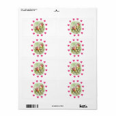 バレンタインデーのラベルヴィンテージ ラベル (フルシート)