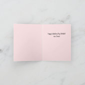 バレンタインデーのラマ 水彩ハート ツートン シーズンカード (内部)