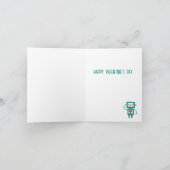 バレンタインデーのロボットハートがYouカードをビープ鳴らす サンキューカード (内部)