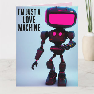 バレンタインデーのロボットラマシン ビッグカード カード
