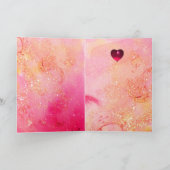 バレンタインデーのロマンス、自然のロマンチックな恋人 シーズンカード (内部)