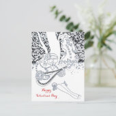 バレンタインデーのロマンス、自然のロマンチックな恋人 シーズンポストカード (スタンド正面)