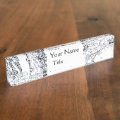 バレンタインデーのロマンス、自然のロマンチックな恋人 デスクネームプレート (側面)