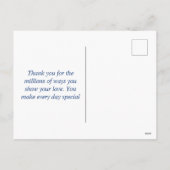 バレンタインデーのロマンチックなイルカのハート シーズンポストカード (裏面)