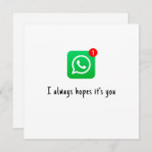 バレンタインデーのロマンチックなカード - "いつもあなたを願ってる" シーズンカード (正面/裏面)