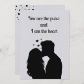 バレンタインデーのロマンチックなシーン – カップルを愛で シーズンカード (正面/裏面)