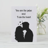 バレンタインデーのロマンチックなシーン – カップルを愛で シーズンカード (スタンド正面)