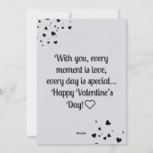 バレンタインデーのロマンチックなシーン - 愛に満ちたカップル シーズンカード (裏面)