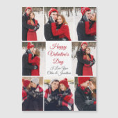 バレンタインデーのロマンチックな写真マグネットカード (正面)