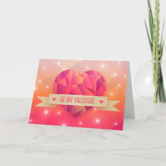 バレンタインデーのロマンチックな愛モダン シーズンカード (正面)