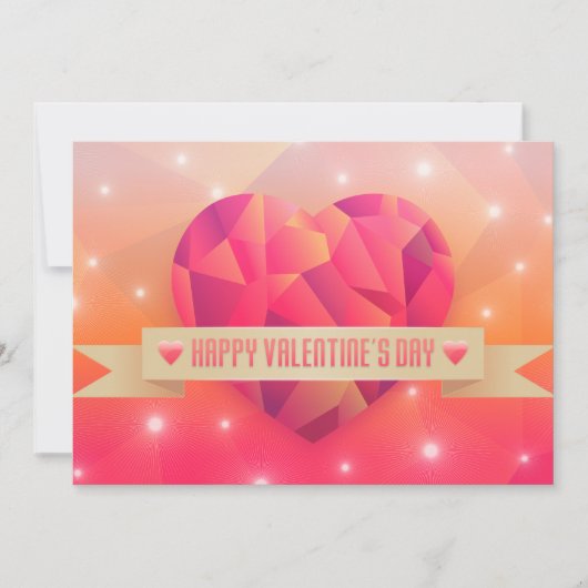 バレンタインデーのロマンチックな愛モダン シーズンカード (正面)