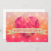 バレンタインデーのロマンチックな愛モダン シーズンカード (正面/裏面)