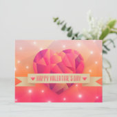 バレンタインデーのロマンチックな愛モダン シーズンカード (スタンド正面)