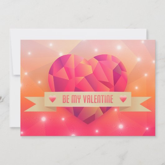 バレンタインデーのロマンチックな愛モダン シーズンカード (正面)