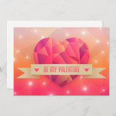 バレンタインデーのロマンチックな愛モダン シーズンカード (正面/裏面)