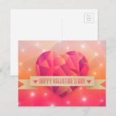 バレンタインデーのロマンチックな愛モダン シーズンポストカード (正面/裏面)