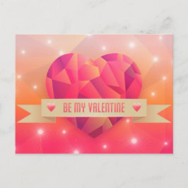 バレンタインデーのロマンチックな愛モダン シーズンポストカード