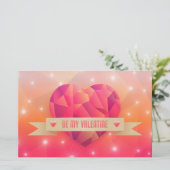 バレンタインデーのロマンチックな愛モダン 便箋 (スタンド正面)