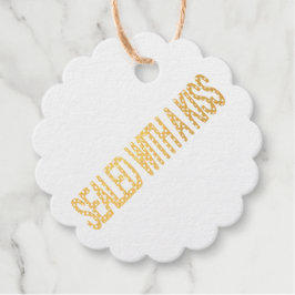 バレンタインデーのロマンチックな贈り物にキスを封じた フェイバータグ