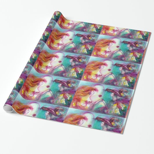 バレンタインデーのロミオとジュリエット ラッピングペーパー (アンロールド)