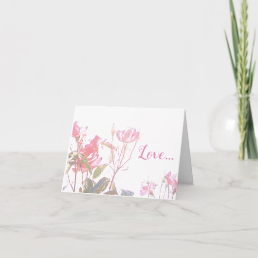 バレンタインデーのローズのグリーティングカード カード (正面)