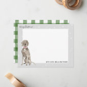 バレンタインデーのワイマラナー犬　クリスマスカード ノートカード (正面/裏面インサイチュ)