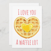 バレンタインデーのワッフルが大好き シーズンカード (正面/裏面)