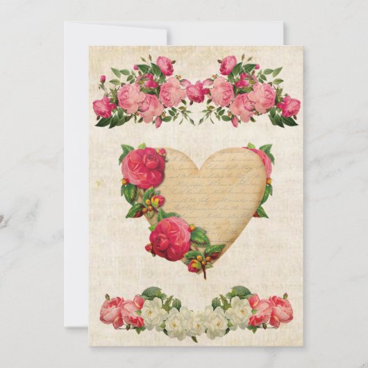 バレンタインデーのヴィンテージカード シーズンカード (正面)