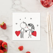 バレンタインデーの一時的な刺青 スタンダードカクテルナプキン (インサイチュ)