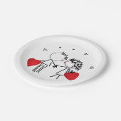 バレンタインデーの一時的な刺青 ペーパープレート (アングル)