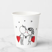 バレンタインデーの一時的な刺青 紙コップ (裏面)